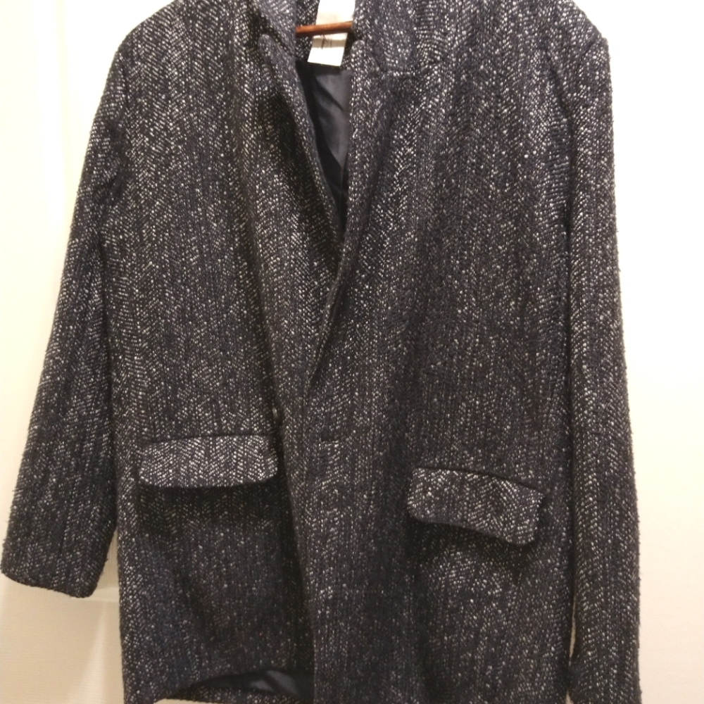 Forever 21 navy Blue Tweed Coat